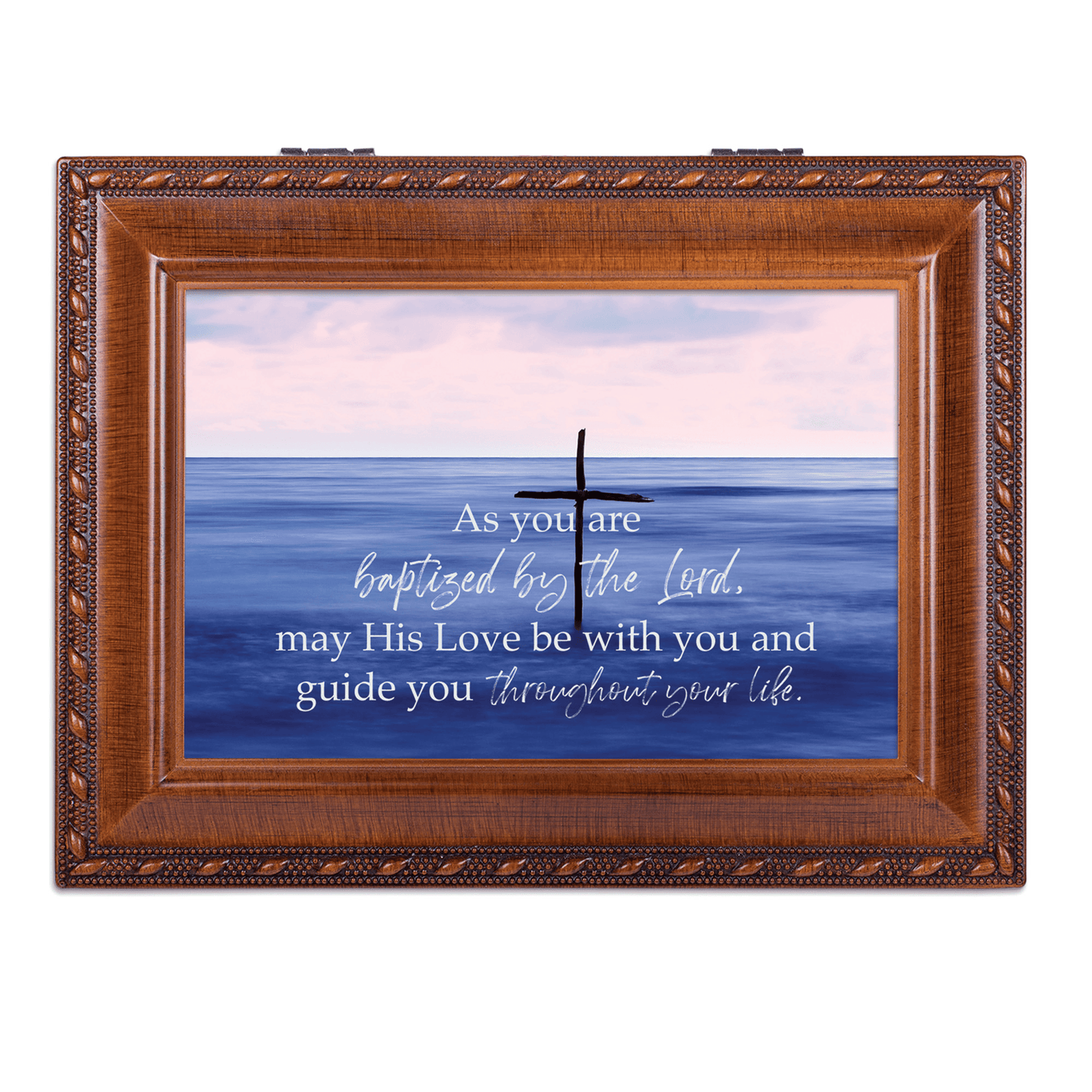 Engraved Music Box With Photo Opening And Velvet Lined Interior-3