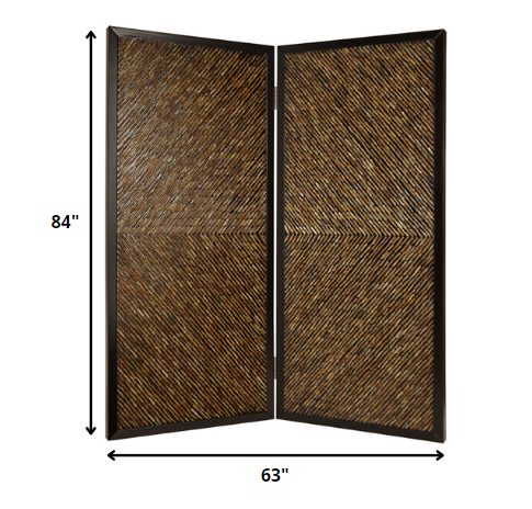 63" X 84" Multi Color Wood Screen-4