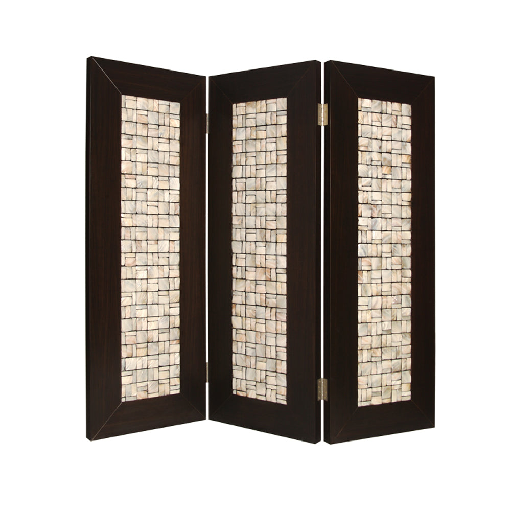 71" X 84" Brown Wood Screen-0