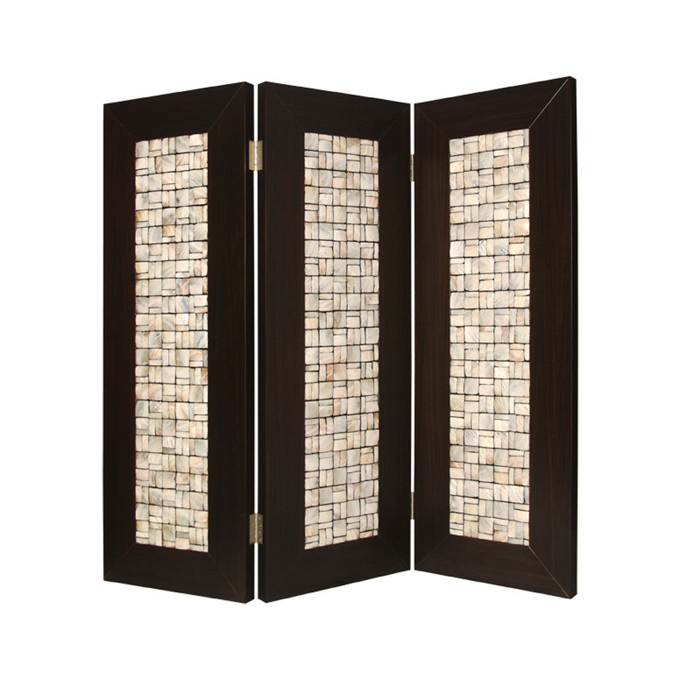 71" X 84" Brown Wood Screen-1