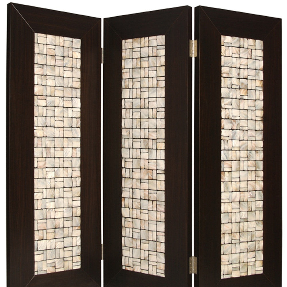 71" X 84" Brown Wood Screen-2