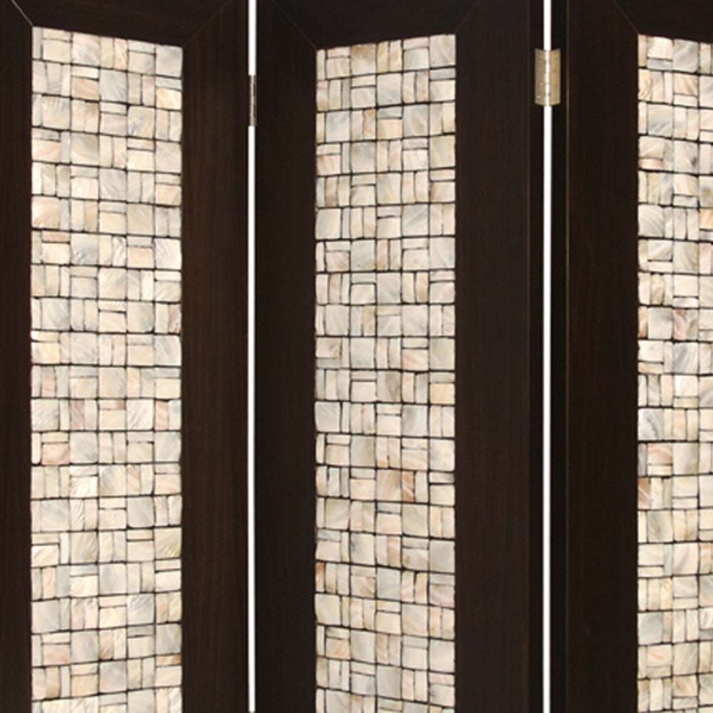 71" X 84" Brown Wood Screen-3