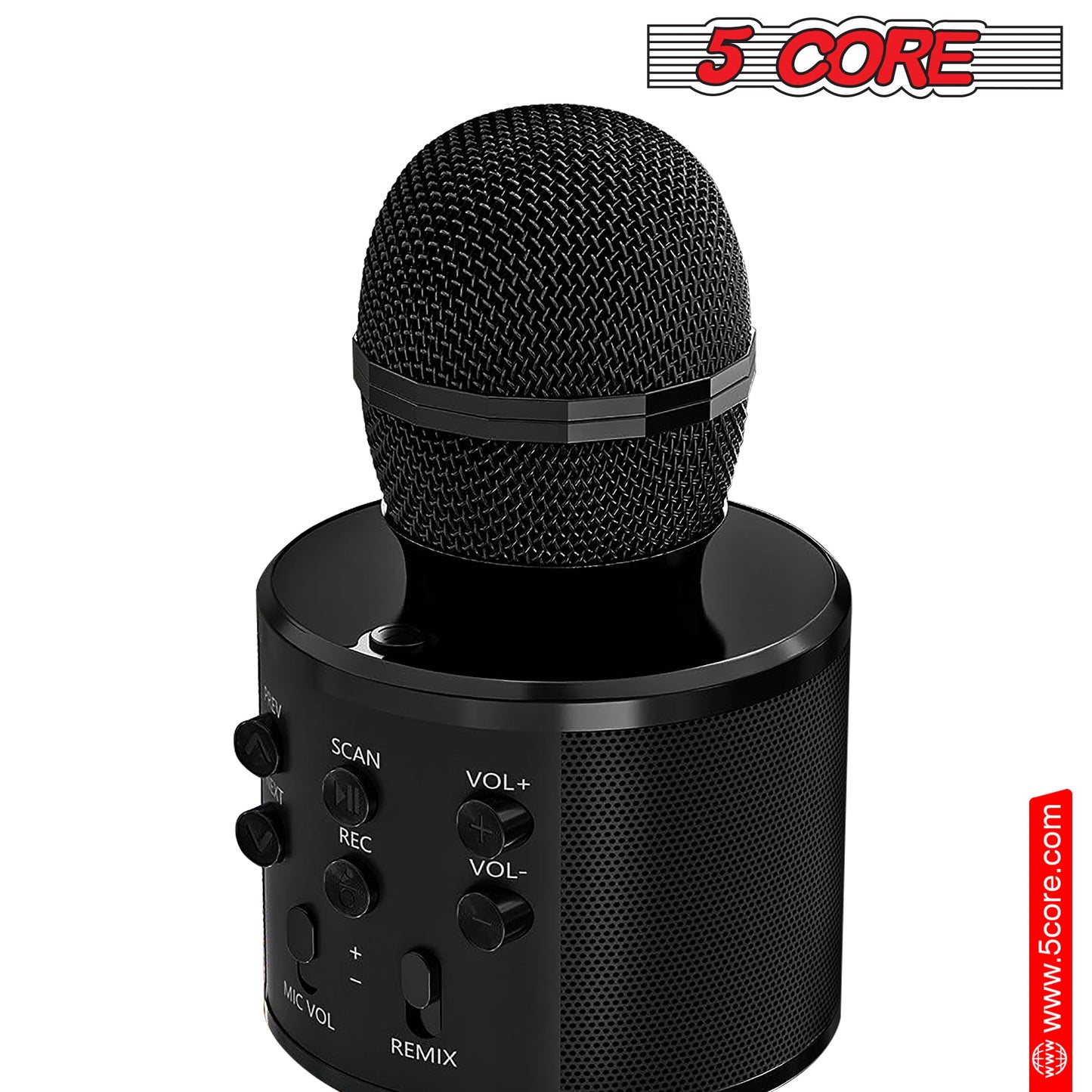 5Core Wireless Karaoke Microphone Bluetooth Mic Portable Handheld Microfonos Inalambricos BLACK-1