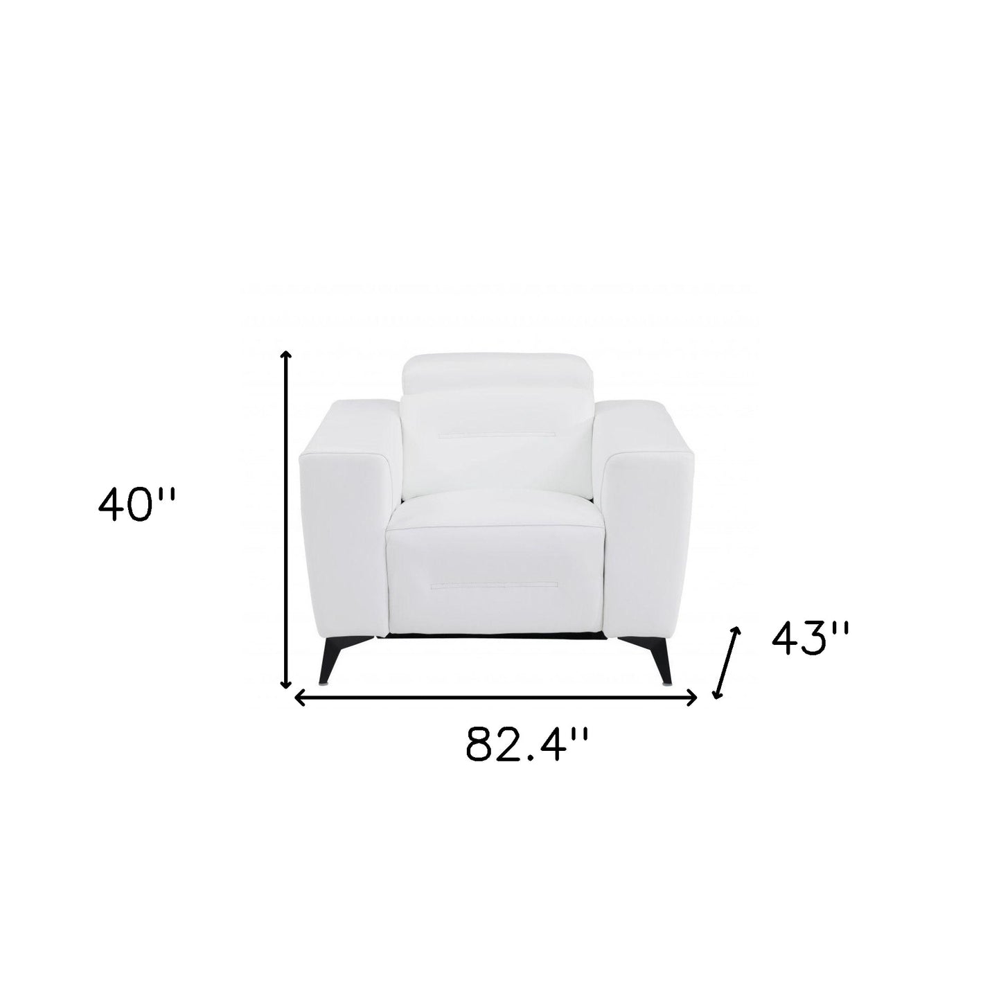 Three Piece White Italian Leather Six Person Seating Set-8