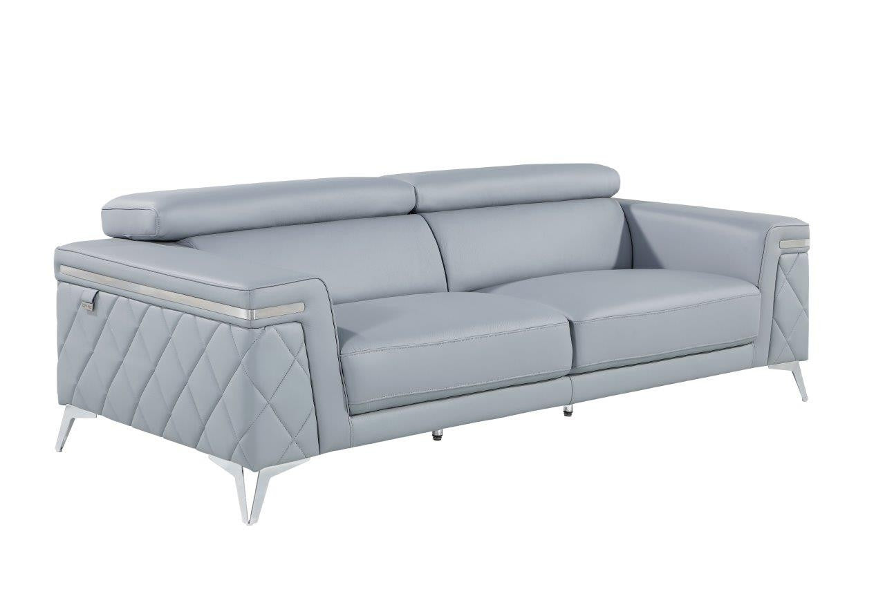 Three Piece Indoor Blue Five Person Seating Set-2