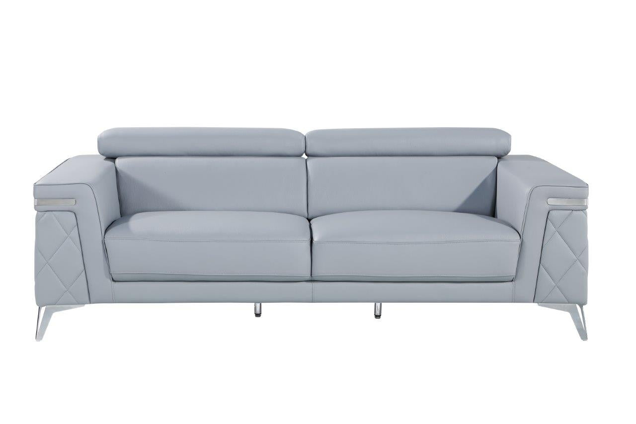 Three Piece Indoor Blue Five Person Seating Set-3
