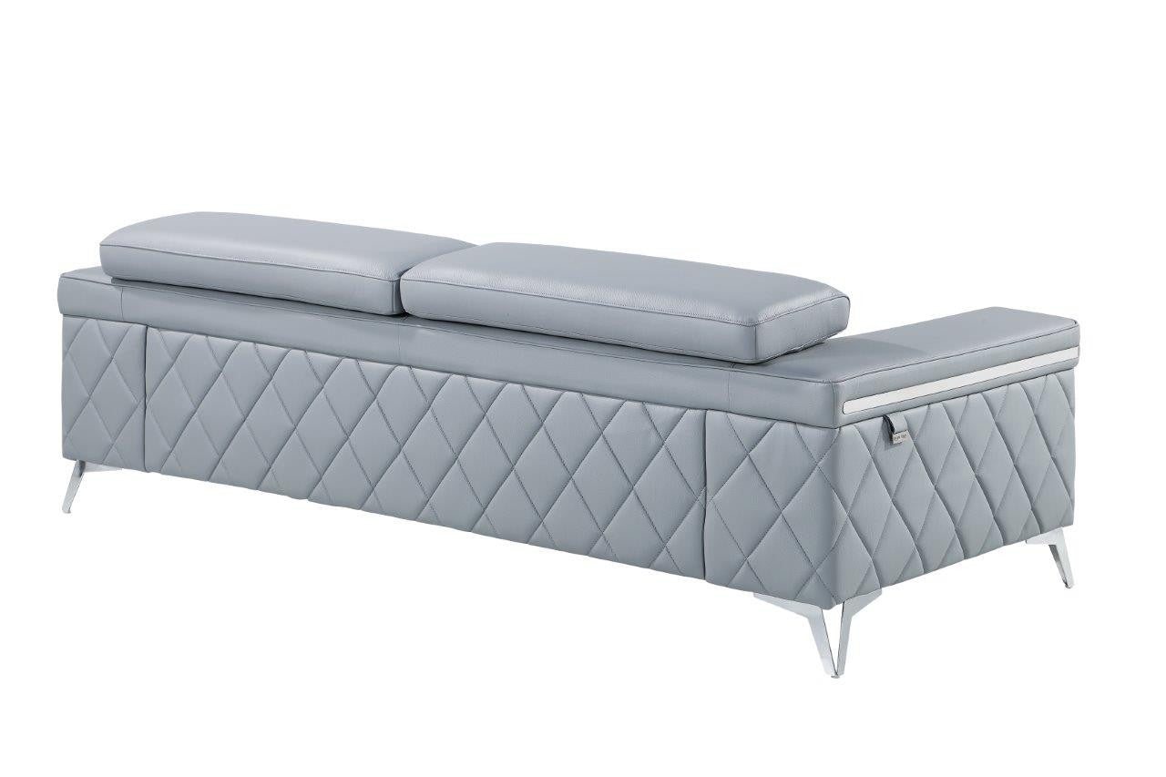 Three Piece Indoor Blue Five Person Seating Set-4