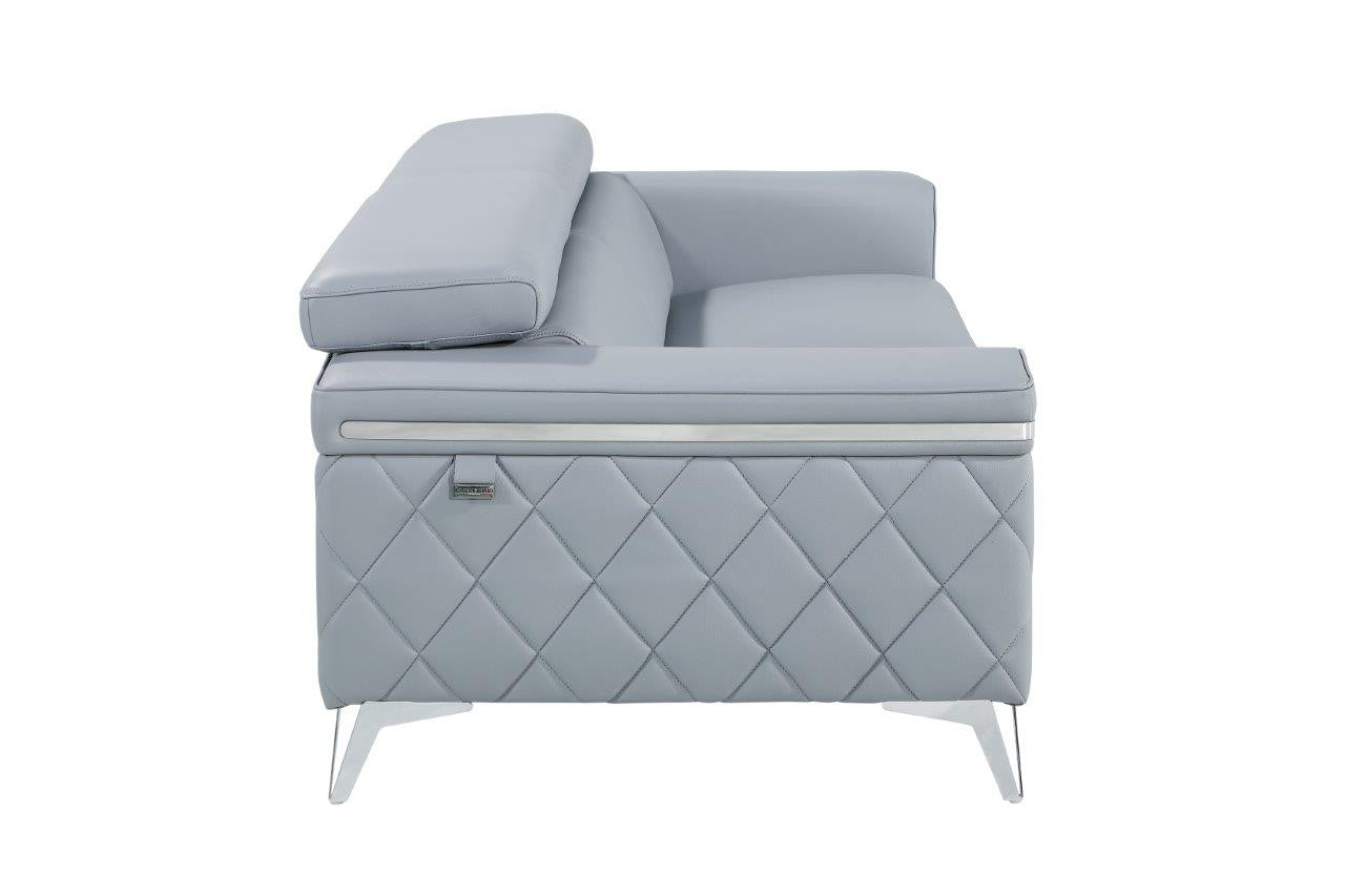 Three Piece Indoor Blue Five Person Seating Set-6
