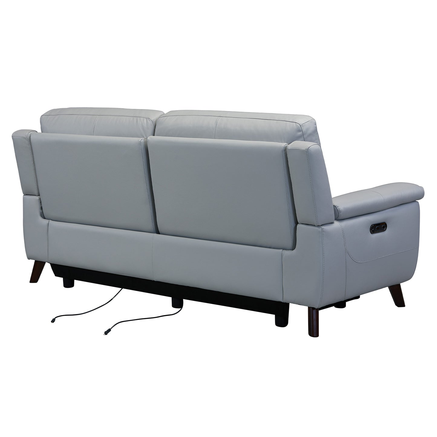 Three Piece Indoor Gray Leather Six Person Seating Set-3