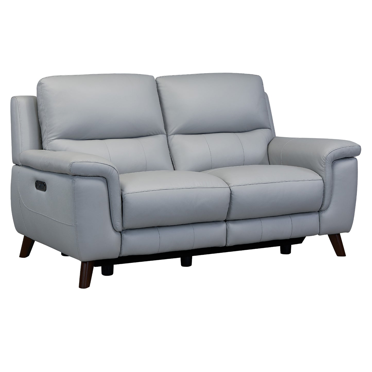Three Piece Indoor Gray Leather Six Person Seating Set-4