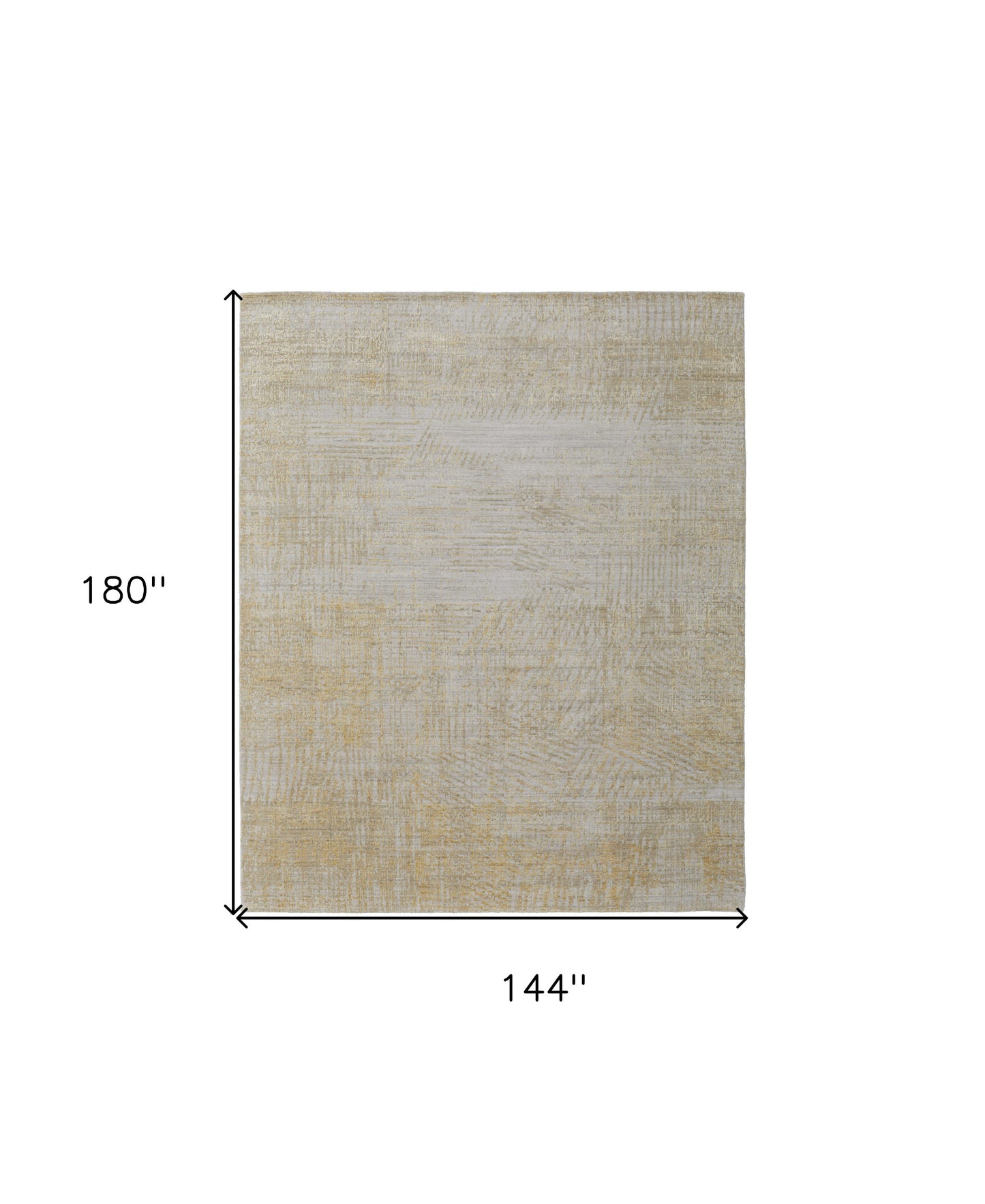 12' X 15' Yellow and Ivory Abstract Hand Woven Area Rug-2