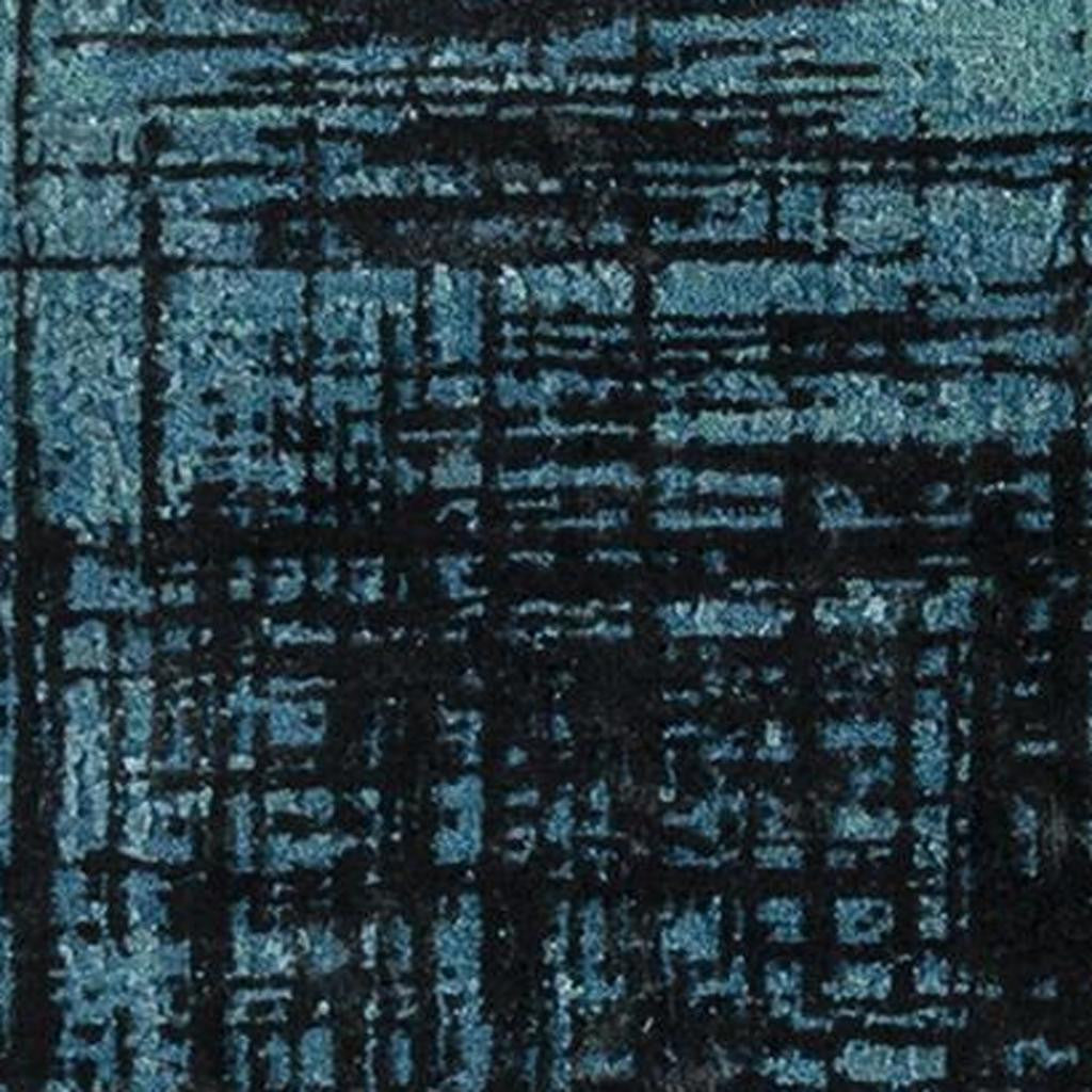 8' X 10' Blue Abstract Hand Knotted Area Rug-2