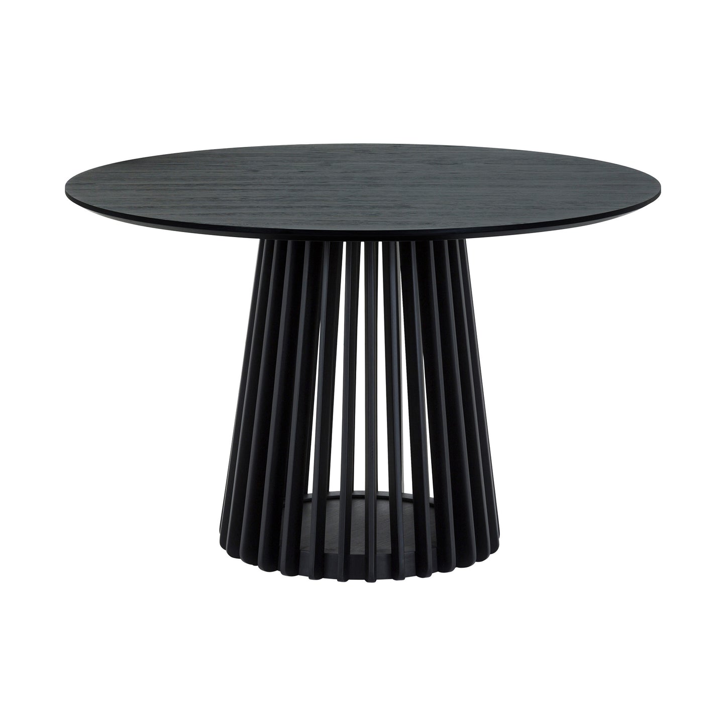 Six Piece Black Round Dining Set with Four Chairs and Sideboard-4