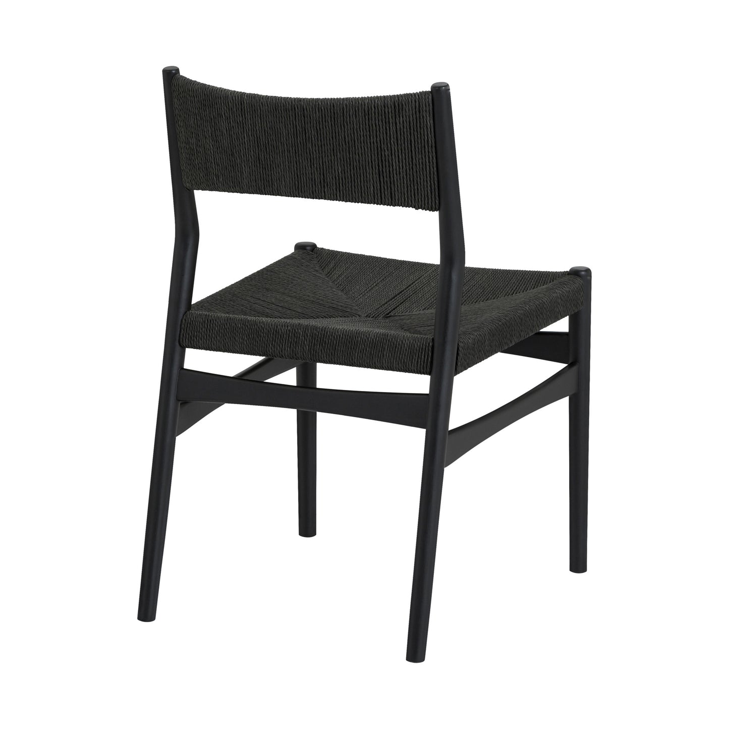 Six Piece Black Round Dining Set with Four Chairs and Sideboard-3