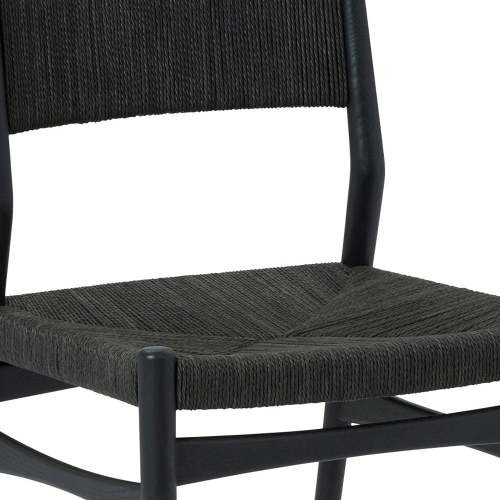 Six Piece Brown and Black Round Dining Set with Four Chairs and Sideboard-7