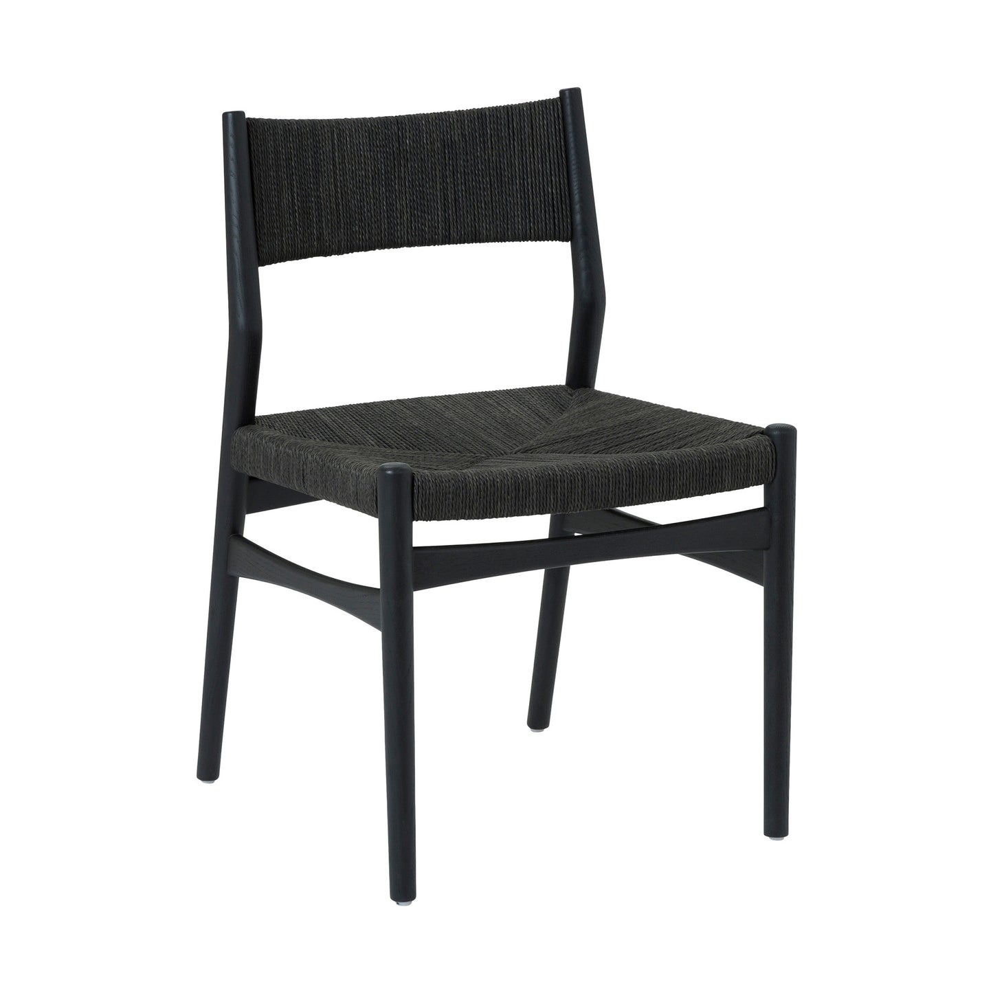 Six Piece Brown and Black Round Dining Set with Four Chairs and Sideboard-0