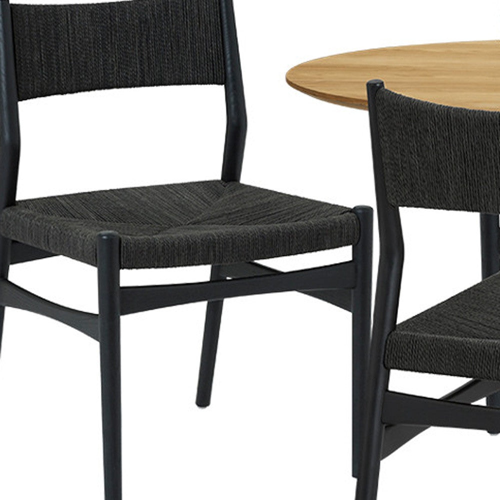 Seven Piece Oak Oval Dining Set with Six Chairs-7