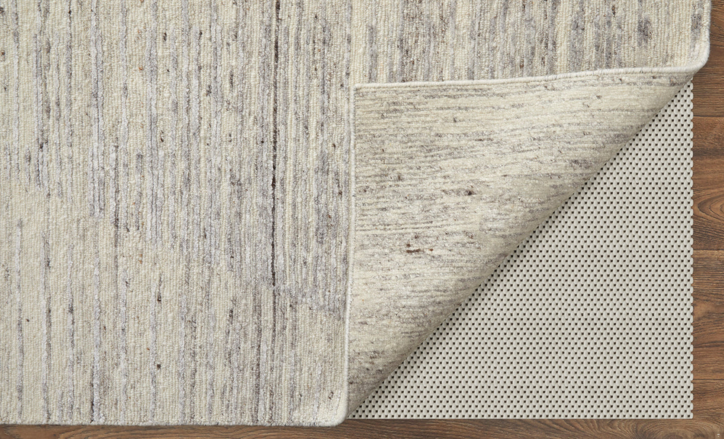 9' X 13' Ivory And Gray Abstract Hand Knotted Distressed Area Rug-6