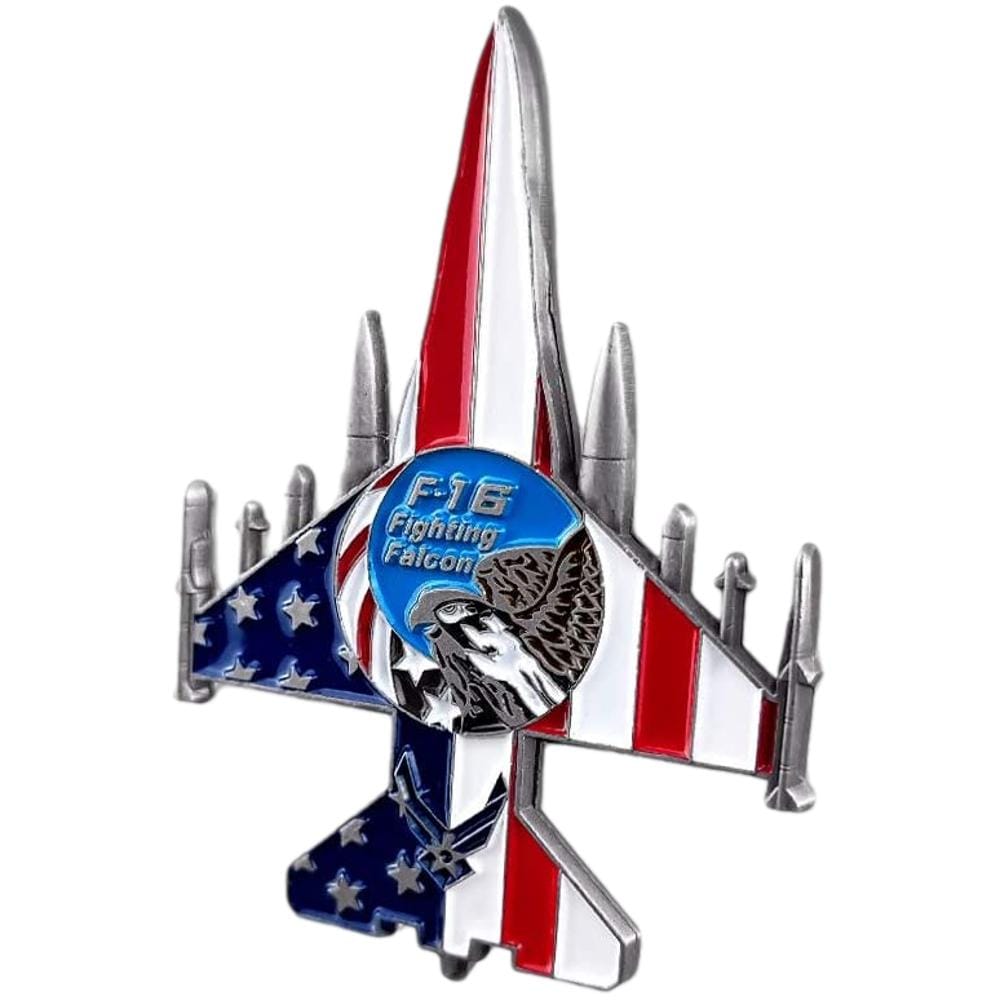 3D Aircraft Shaped F16 Fighting Falcon US Air Force Commemorative Coin Collector-3