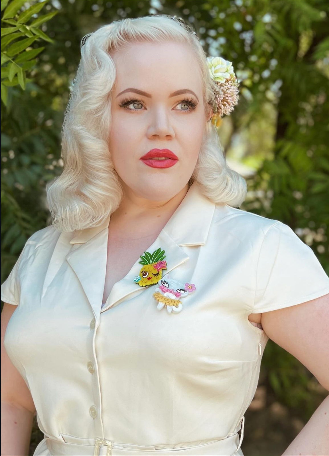 Tiki Hula Kitty Brooch by Miss Fluff x Lipstick & Chrome-4