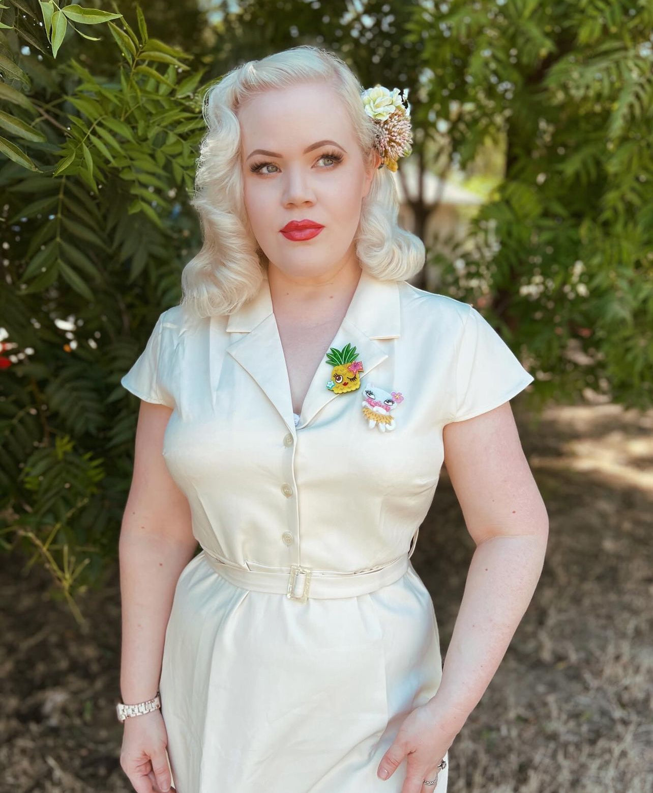 Tiki Hula Kitty Brooch by Miss Fluff x Lipstick & Chrome-3