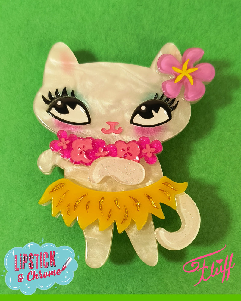 Tiki Hula Kitty Brooch by Miss Fluff x Lipstick & Chrome-2