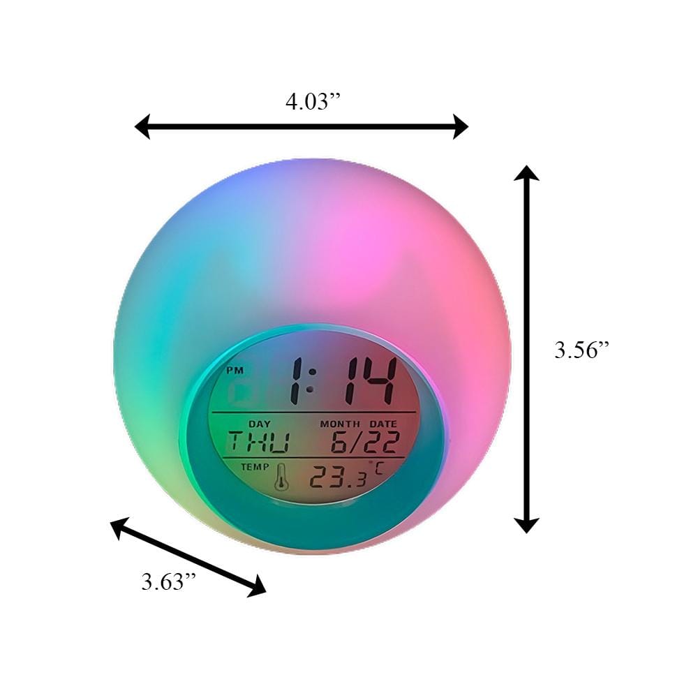 LED Display Desktop Digital Alarm Clock-2