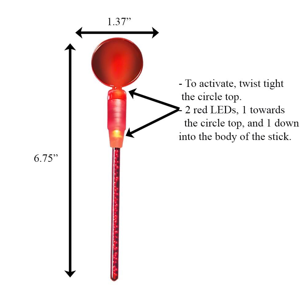 Red Cocktail Party Light Up Swizzle Stick Drink Stirrer-2