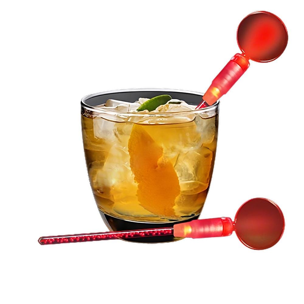 Red Cocktail Party Light Up Swizzle Stick Drink Stirrer-3
