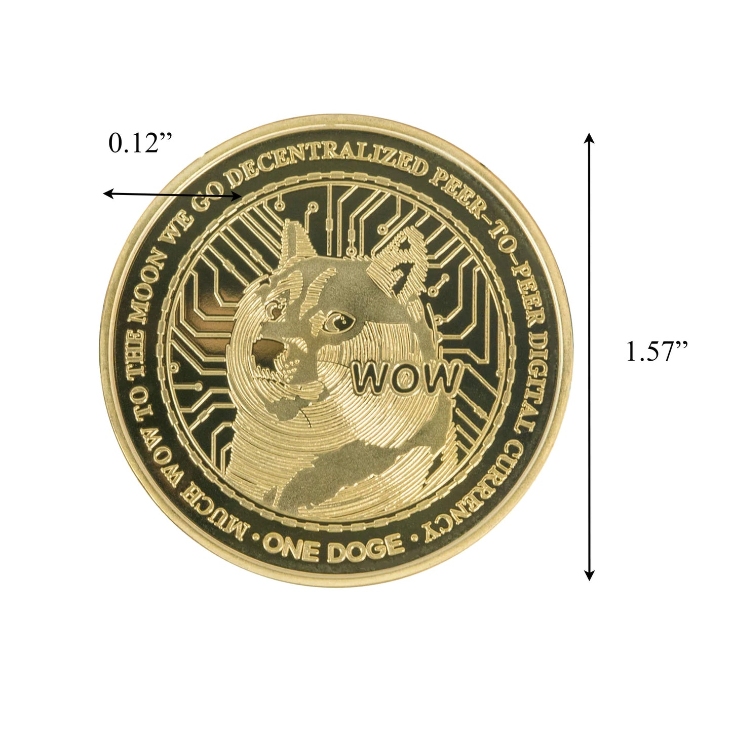 Shiba Inu Much WOW Dogecoin Commemorative Gold Coin-2