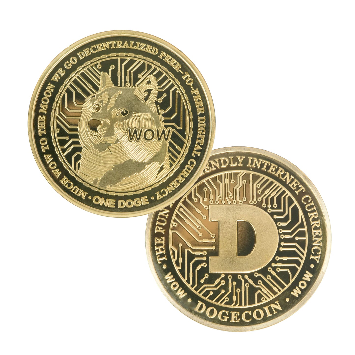 Shiba Inu Much WOW Dogecoin Commemorative Gold Coin-3