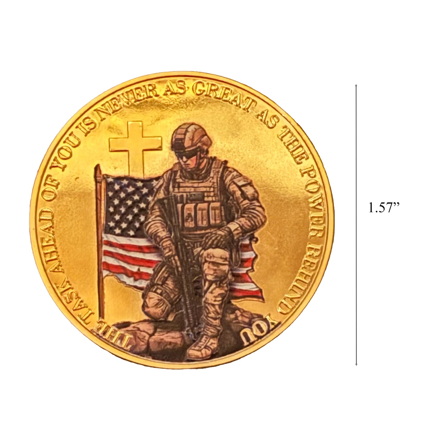Sniper The Task Ahead of You Challenge Tribute Gold Plated Coin-1