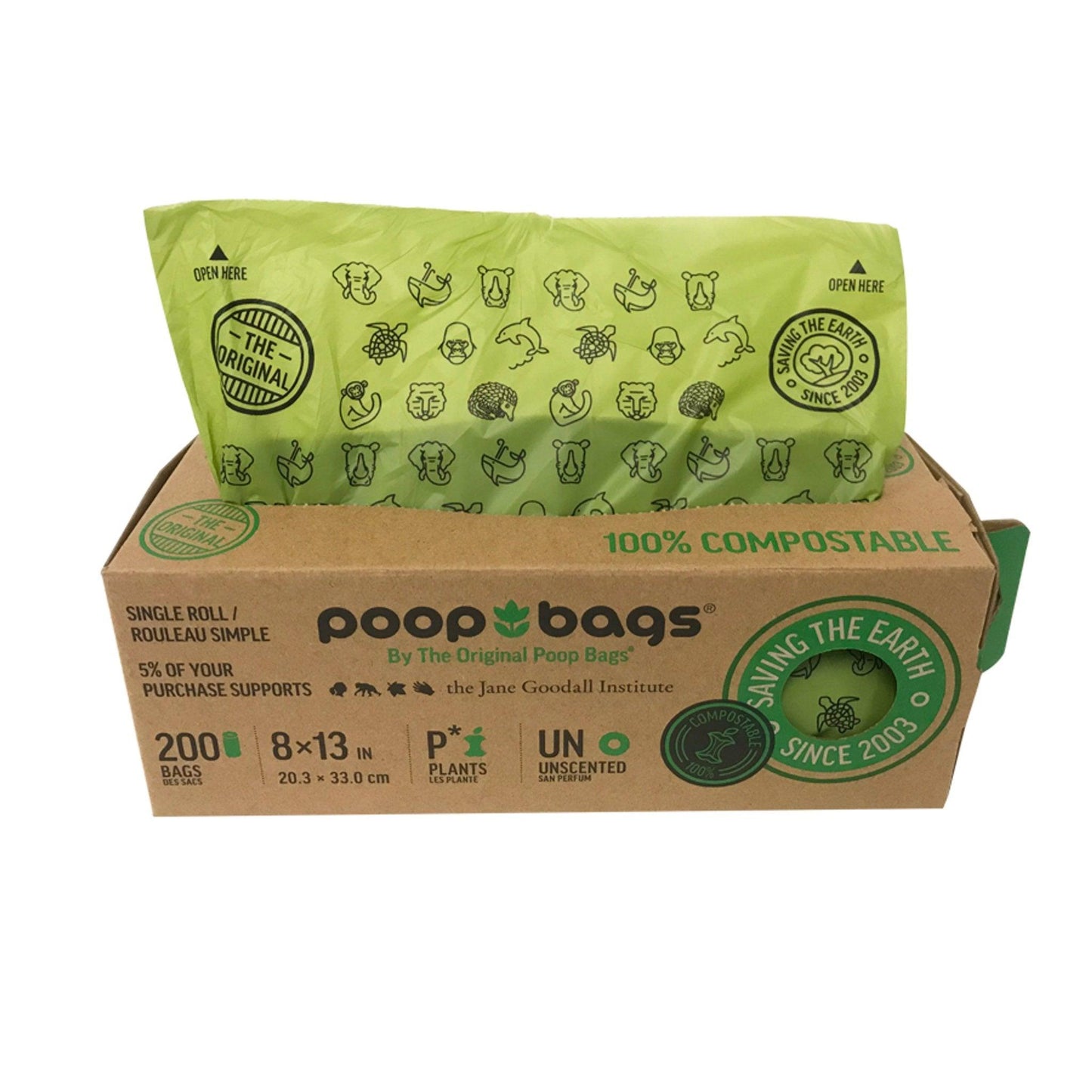 Compostable Pet Waste Bags - 200 Count Bulk Roll-1