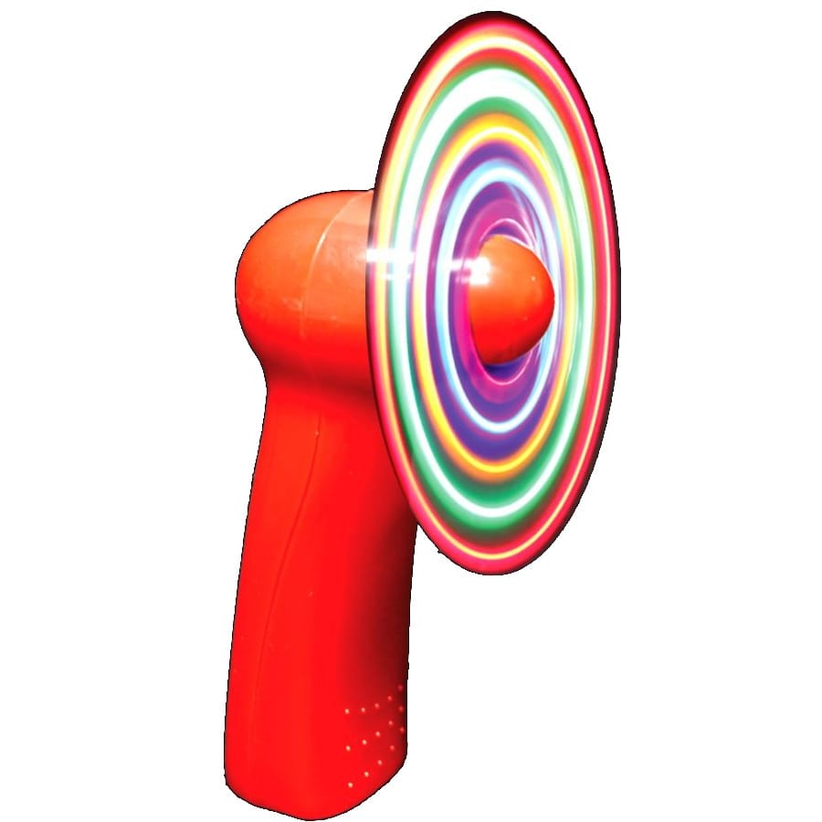 Portable Light Up Mini Cooling Fan with Red Handle-1