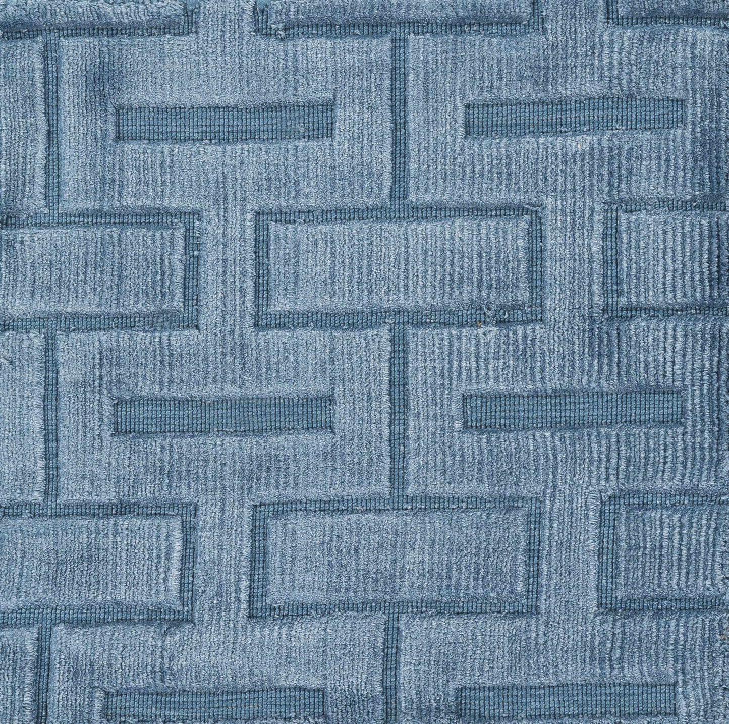 Quealy Blue Patterned 3x5 Small Viscose Rug - Clearance-4