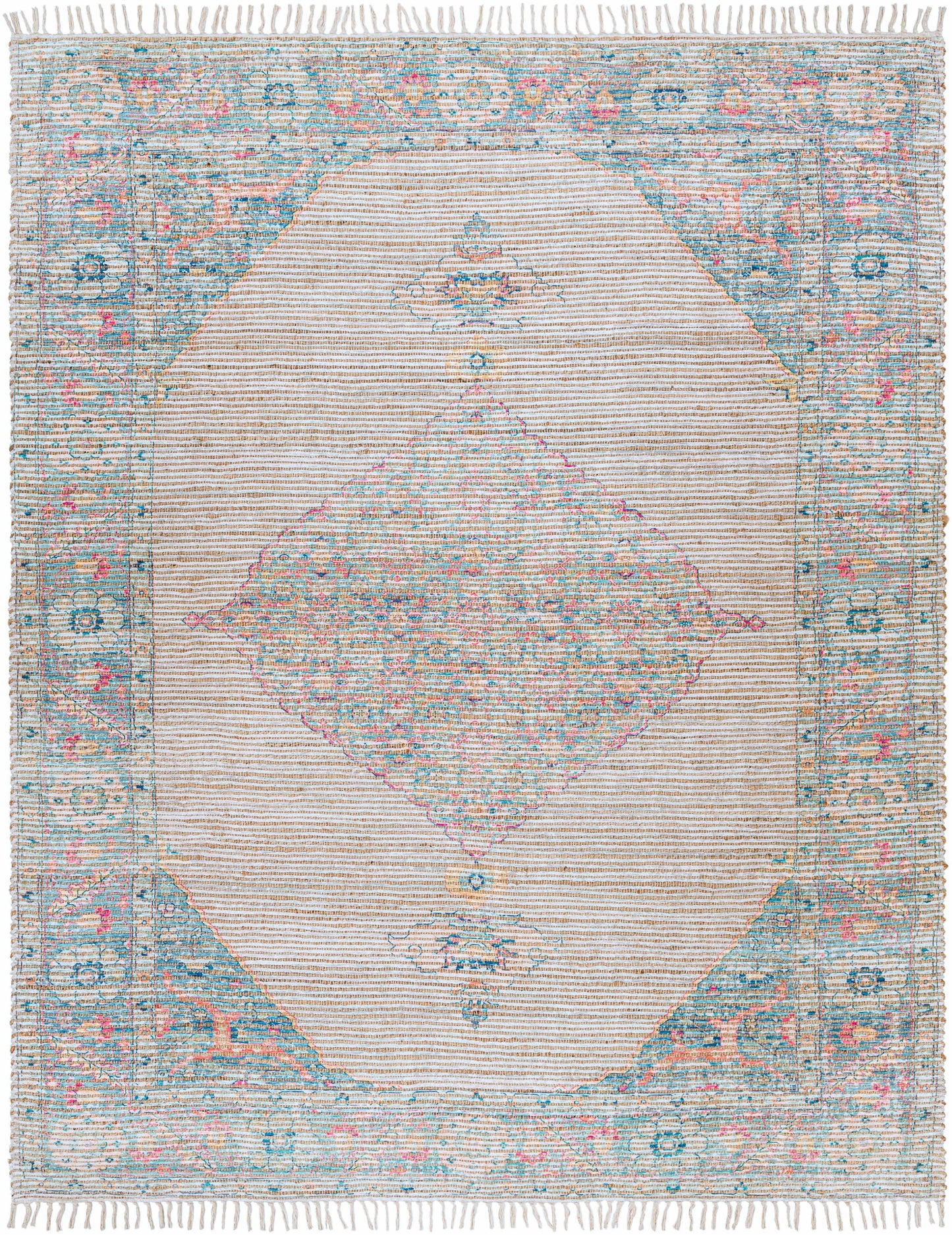Macon Off-White Medallion Jute Rug - Clearance-6