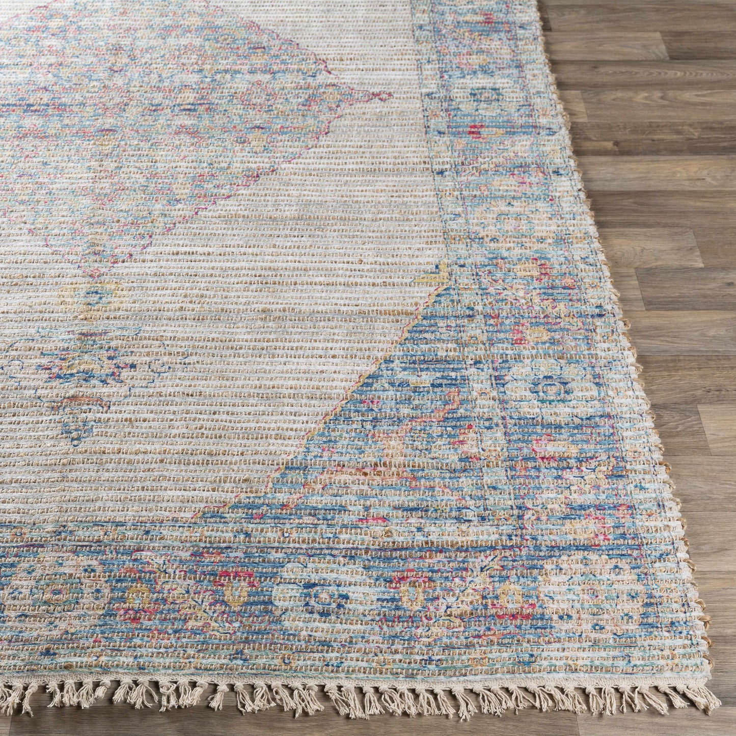 Macon Off-White Medallion Jute Rug - Clearance-3