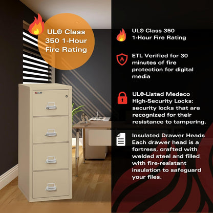 Parchment 4 Drawer Fire Safe Legal File-3