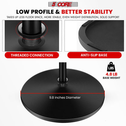 5Core Mic Stand Floor Adjustable Universal Heavy Duty Microphone Stands Round Base Soporte De micrófono-1