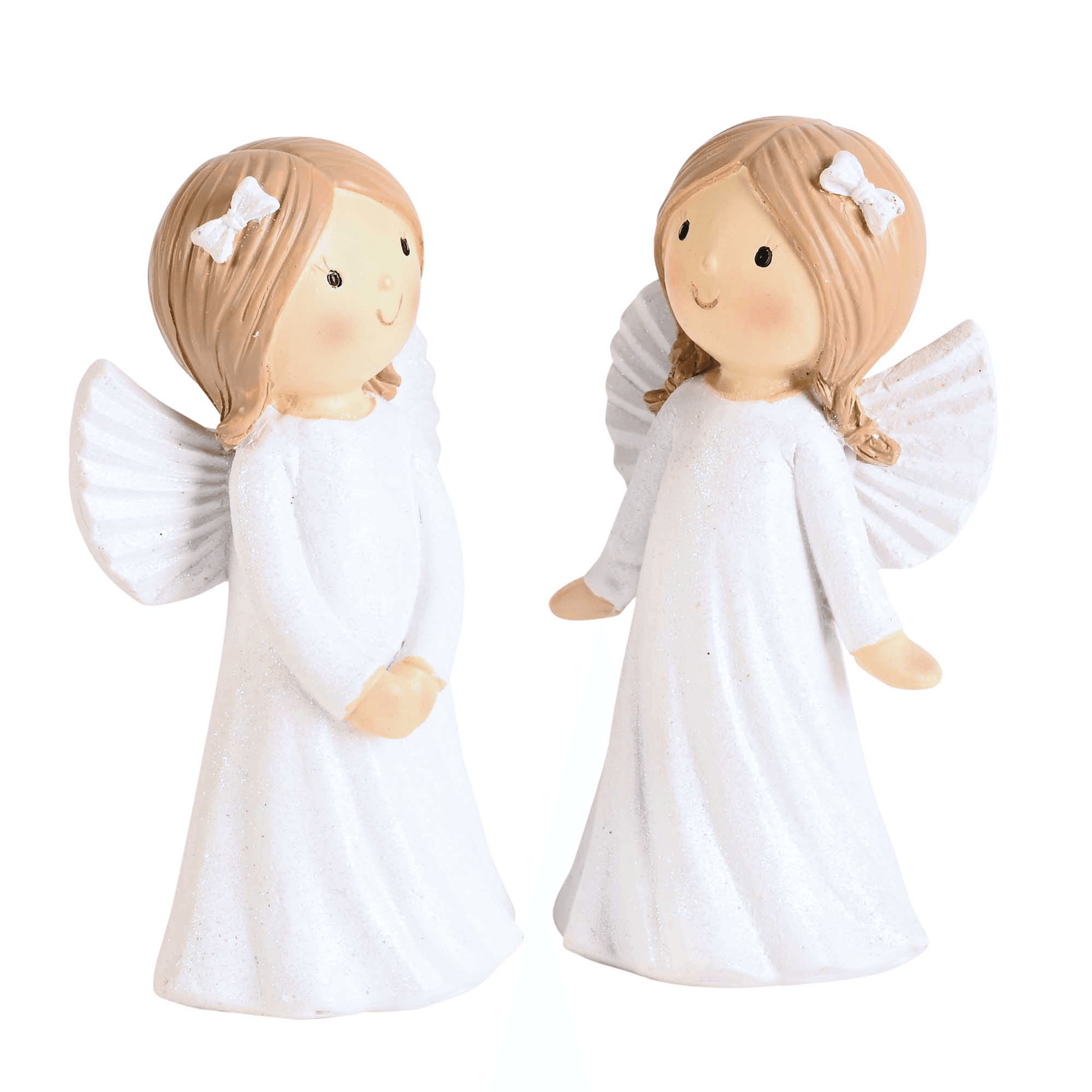 Assorted Sweet White Angel Glitter Figurines - 3.5 Inches-2