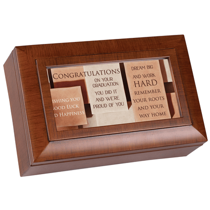 Elegant Petite Musical Keepsake Box For Graduation-4