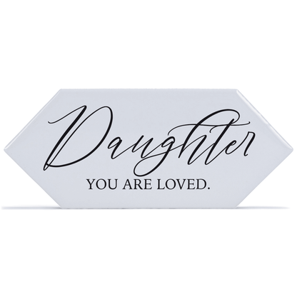 Daughter Loved Ceramic Tabletop Tile With Easel-4