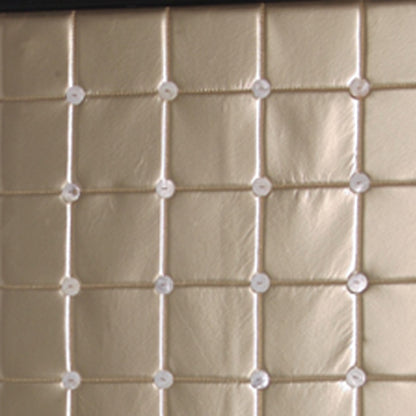 59" X 84" Gold Wood & Fabric  Screen-3