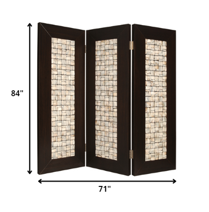 71" X 84" Brown Wood  Screen-4