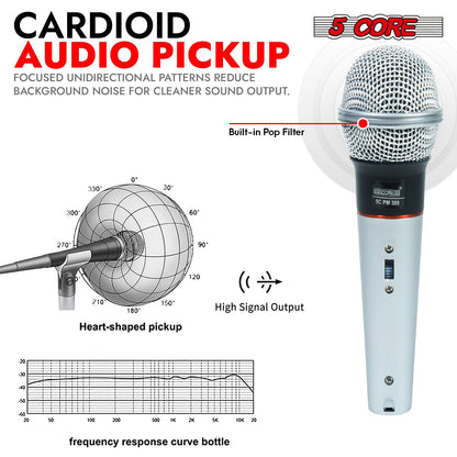 5Core XLR Microphone Dynamic Mic Karaoke Singing Studio Mics Handheld Microfono-1