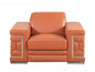 Three Piece Indoor Camel Italian Leather Six Person Seating Set-0