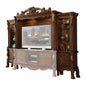 19" Brown Wood Cabinet Enclosed Storage Entertainment Center-0