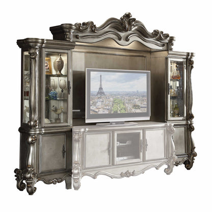 118" Platinum Solid Wood Floating Mount Entertainment Center-2