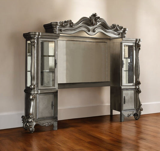 118" Platinum Solid Wood Floating Mount Entertainment Center-0
