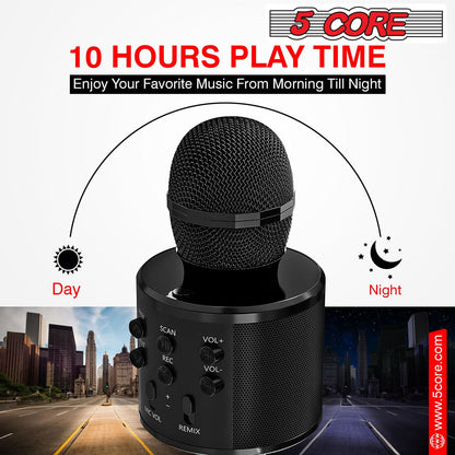 5Core Wireless Karaoke Microphone Bluetooth Mic Portable Handheld Microfonos Inalambricos BLACK-2